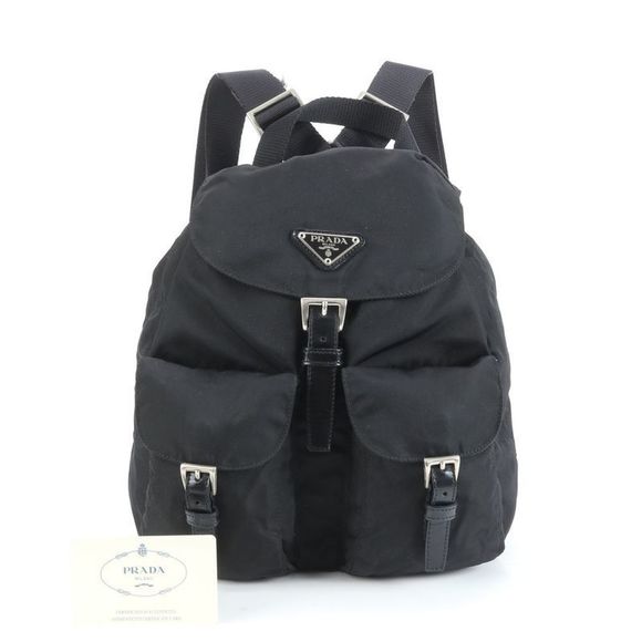 Prada Authenticity With Card Tessuto Nylon Triangle Logo B6677f Backpack Sac - Picture 1 of 9